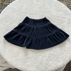 Garnet Hill navy velour skirt size medium…maybe worn once